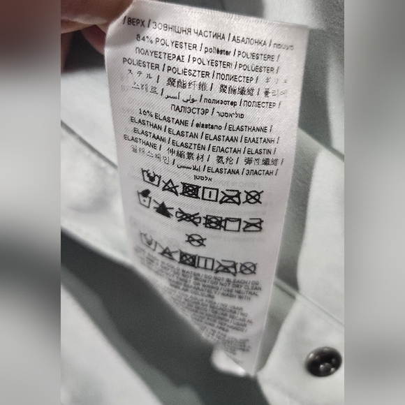 Guess Y2K Blue Faux Suede Snap Button Shirt Women size L - Picture 4 of 8